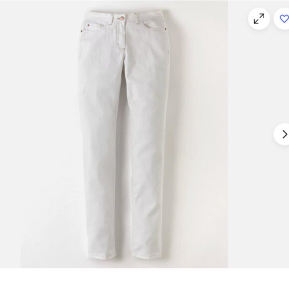 BODEN WOMEN'S WHITE STRAIGHT LEG JEANS WC097 - SIZE US 2P, NEW - Picture 2 of 4
